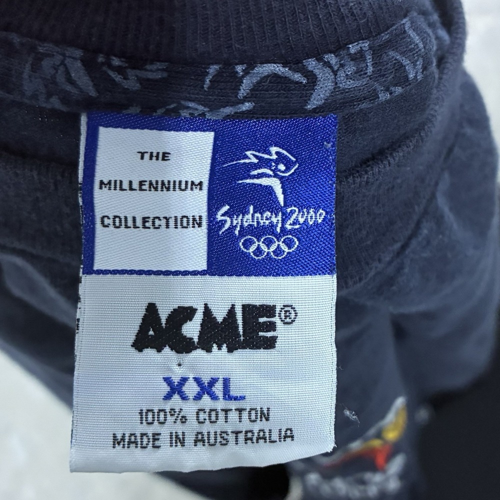 Vintage Sydney Olympics Shirt Mens 2XL Black Austrailia Long Sleeve Y2K Logo - Picture 3 of 11